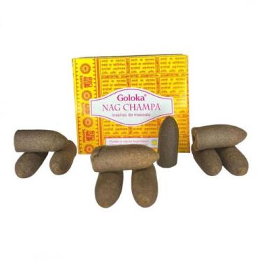 Imagem de Incenso Cascata Goloka Nag Champa 10 unidades Back Flow