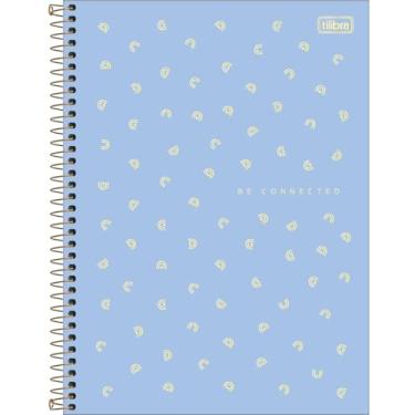 Imagem de Tilibra - Caderno Espiral Capa Dura Universitário 1 Matéria Neon Connect Feminino 80 Folhas - Capa Azul - Be Connected