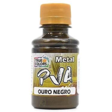 Imagem de Tinta PVA Metal True Colors 100ml - Cores Metálicas, 7981 OURO NEGRO