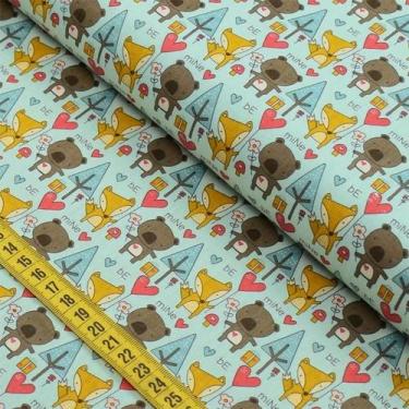 Imagem de Tecido Estampado para Patchwork - Cute Forest 2 (0,50x1,40) - Fabricar