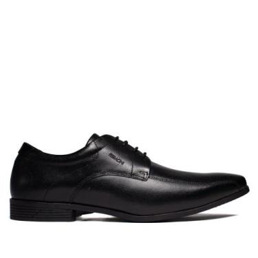 Imagem de Sapato Social Masculino Ferracini London com Cadarço Preto, Preto, 40
