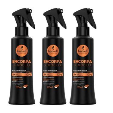 Imagem de 3 Fluido Engrossador Haskell Encorpa Fios 120ml