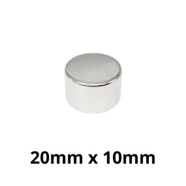 Imagem de Kit 5 Imã Neodímio Bloco Magnético N42 20 x 10 mm Super Forte Potente 