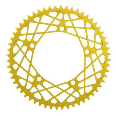 Imagem de Roda Dentada de Disco único para Ciclismo, Placa de Manivela de Roda de Corrente Resistente Ao Desgaste Leve de Liga de Alumínio 56T para Bicicletas de Montanha (Amarelo)