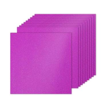 Imagem de PATIKIL 10 folhas de papel cartolina com glitter vermelho rosa, 25,4 x 25,4 cm, 250 g/m², papel quadrado brilhante, para artesanato, cartões, projetos de arte faça-você-mesmo, festas de casamento