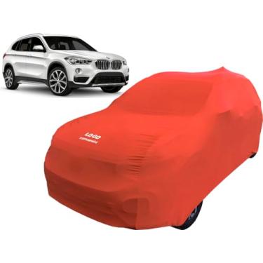Imagem de Capa Automotiva Para Bmw X1 Tecido Helanca Lycra (Vermelho)