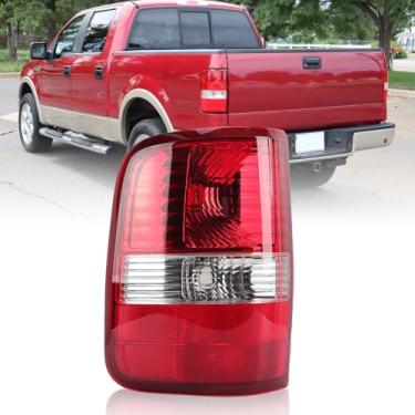 Imagem de Luz traseira compatível com Ford F150 2004-2008 lado esquerdo do motorista substitui FO2800182 5L3Z13405CA 6L3Z13405BA Luz traseira de freio de direção reversa (sem lâmpada)