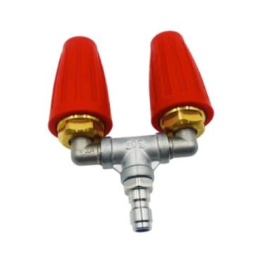 Imagem de Generic Bico de pulverização rotativo Bico de turbina duplo, fácil de instalar, alto desempenho eficiente 4000 PSI para lavadora de pressão, Laranja