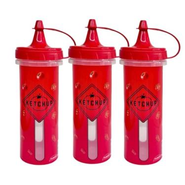 Imagem de Kit 3 Bisnaga Ketchup Mostarda Maionese Decorada 250ml (Ketchup)