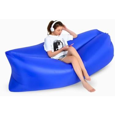 Imagem de Sofá Rede inflável para sofá de ar, portátil, à prova d'água e antivazamento de ar, sofá ideal para quintal, lago, praia, acampamento, piqueniques e festivais de música, Tamanho 1,90cm x 0,50cm