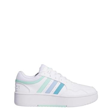 Imagem de adidas Hoops 3.0 Bold Tênis feminino, Branco nuvem/azul pré-amado/fornecedor C, 38