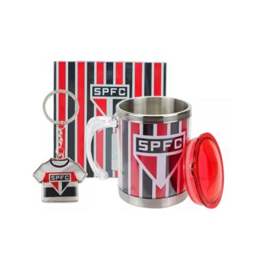 Imagem de Kit São Paulo Fc Caneca Térmica + Chaveiro Brasão Oficial