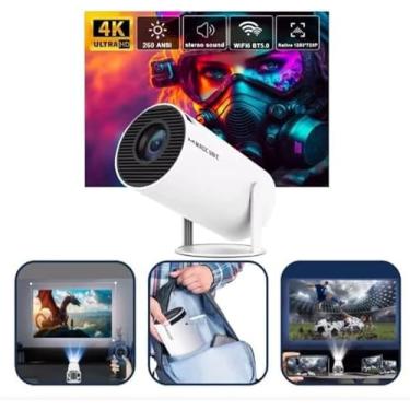 Imagem de Mini Projetor Portátil 4K/1080P Full HD 5G WiFi Bluetooth 5.0 Android 11 8000 Lumens