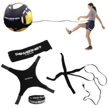 Imagem de PowerNet Carli Lloyd Soccer Solo Trainer | Serve para bolas de tamanho 3, 4 ou 5 | Fixação de cintura ajustável | Ótimo para goleiro e ótimo para chutes de goleiro, captura e recebimento de