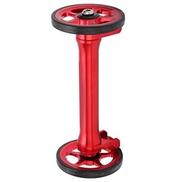 Imagem de Haste de Extensão Dobrável Telescópica do Ciclo, Barra de Extensão de Borracha de Liga de Alumínio de Grande Resistência (Vermelho)