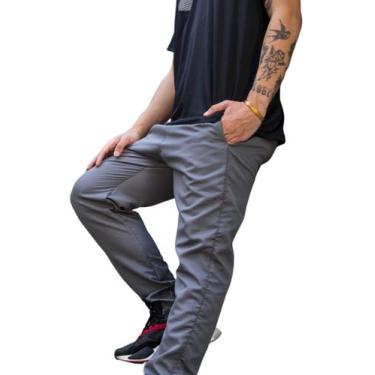 Imagem de Calça Masculina Tactel 2 Bolsos Barata Esportes 425 - FR, Chumbo, P (3