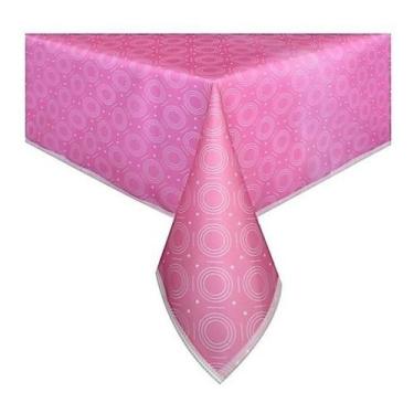 Imagem de Toalha De Mesa Redonda Aniversário Rosa 1,48m - Fitas e Festas, Rosa