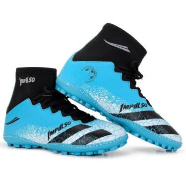 Imagem de chuteira society cano alto campo sintetico - impulso, Azul, 40