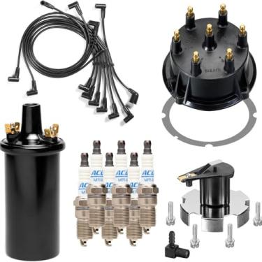 Imagem de Mercruiser Kit de cabos de ignição de rotor Thunderbolt 4.3 L V6 com plugues MR43LTS e bobina de ignição