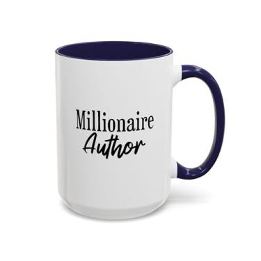 Imagem de Caneca de café de autor milionário, caneca inspiradora para escritores, presente para autores, acessório de mesa, xícara de café motivacional