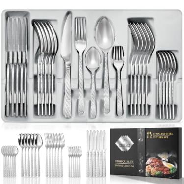 Imagem de Faqueiro em Aço Inox com 30 Peças, Jogo de Talheres, Talheres, Faqueiro, Talher, Conjunto de Talheres, Jogo de Talher, Kit Talheres, Jogo Talheres, Talheres Inox, Faqueiro Inox (Prata)