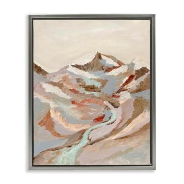 Imagem de Stupell Industries Tons de terra paisagem flutuante cinza tela emoldurada arte design de parede por Nikita Jariwala, 25 x 31