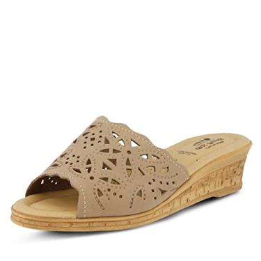 Imagem de Spring Step Sandália feminina Estella Wedge Slide, Bege - 260, 6.5-7
