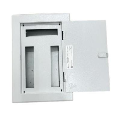 Imagem de Quadro Distribuição Embutir P/ 28 Disjuntores Din 100a Cor Branco Aço 