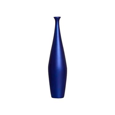 Imagem de Vaso de Chão Decorativo de Cerâmica Garrafa Faenza P Azul Royal Ocean 51x12 cm