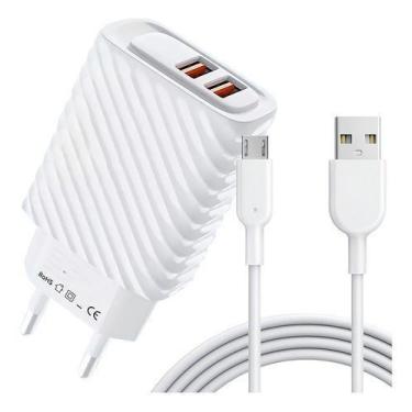 Imagem de Fonte Carregador Rápido 2 Usb 3.1a Inova + Cabo Micro-usb V8