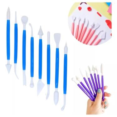 Imagem de Kit Estecas 8 Ferramentas Para Massas Argila Modelagem Esculpir Biscuit Artesanato Modelar