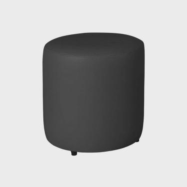 Imagem de Puff Redondo 40cm X 40cm X 40cm Courino sem Rodizios Preto
