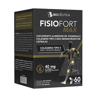 Imagem de Fisiofort Max Vitamina B12 + Vitamina C + Colágeno tipo 2 Uc2 40mg - 60 Cápsulas