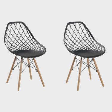 Imagem de Conjunto 2 Cadeiras Clarice Cloe Madeira Preto