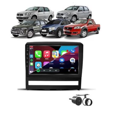 Imagem de Kit Multimídia Palio Siena Strada Idea 05 / 12 9 Pol CarPlay AndroidAuto USB Bt fm - Roadstar 908BR