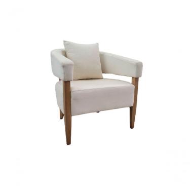 Imagem de Poltrona Decorativa Valentina Luxo Dora Bela Cor Linho 1002