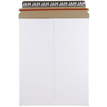 Imagem de Envelopes de papelão LUXPaper | Abridor de tira de puxar | Descasque e pressione | 24 cm x 30 cm | Branco | 26pt. Fibra | 50 Qtd