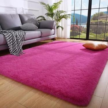 Imagem de Tapete Sala Felpudo Premium Grande 2,40 x 2,00m Peludo Fofo para Quarto (Pink)
