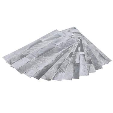 Imagem de Adesivo de Ladrilhos, Descasque e Backsplash Com Adesivo Com Adesivo Automínio de Ladrilho PVC Casco de Backsplash e Backsplash para Decorar Sala de Estar, Cozinha, Banheiro, Sala de Jantar (Kit043)