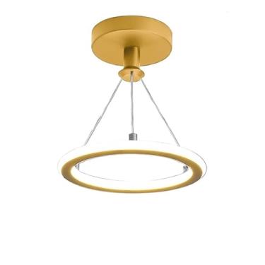 Imagem de Luminária De Teto Pendente Led Moderna Lustre para Corredor Sala Quarto Cozinha(Estilo B/Ouro (110V-220V))