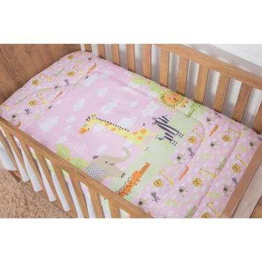 Imagem de Edredom POP para bebê Menino e Menina - Miguel Baby, Safari Rosa