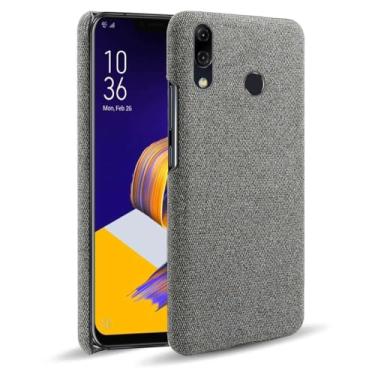 Imagem de Capa para ASUS Zenfone Ze620kl,Capa desenhada em lona,Case Protetora Ultrafina com Empunhadura Macia,Design em Tecido Antichoque e Antiarranhões-Gray