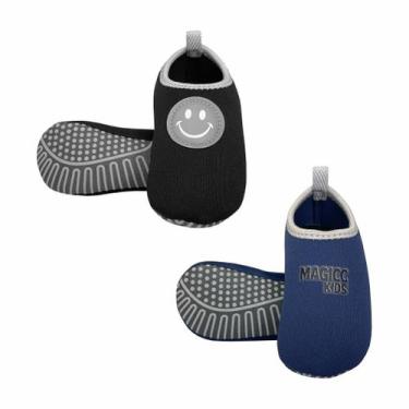 Imagem de Kit Sapatilha Infantil Antiderrapante Magicc Kids S099 S102, 21/22
