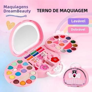 Imagem de Kit De Maquiagem Lavável Para Meninas, Conjunto De Cosméticos Com Espe
