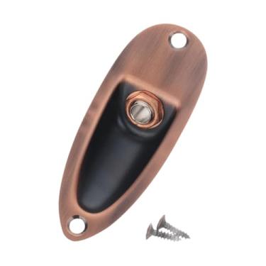 Imagem de Esquirla Jack de guitarra de guitarra Vigra de guitarra Placa de guitarra estável Saída de barco carregada de barco com parafuso Placa de macaco de guitarra, Marrom