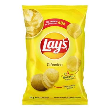 Imagem de Kit c/ 2 Batata Frita Lisa Classica Oleo E Sal 115g Lay's