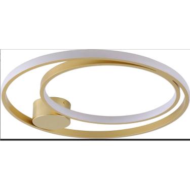 Imagem de Plafon Ilusion Ø45cm - Dourado E Silicone Branco Led Moderno