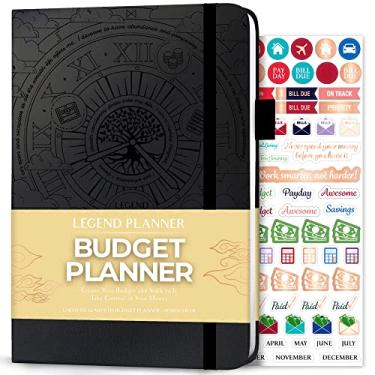 Imagem de Legend Budget Planner – Organizador de planejador financeiro de luxo e livro de orçamento. Agenda de contas e rastreador de despesas diário para orçamento mensal doméstico e finanças pessoais - preto