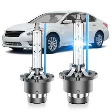 Imagem de SENROBO Adequado para Nissan 2010-2015 Altima 2004-2014 Maxima Murano Sedan Coupe D2S HID lâmpadas de farol xenon, 350% de brilho, lâmpada de feixe alto e baixo, 8000K branco azul, Plug and Play