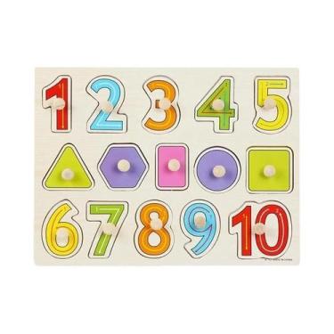 Imagem de Quebra-Cabeça de Madeira Montessori 30cm - Brinquedo Educativo para Be